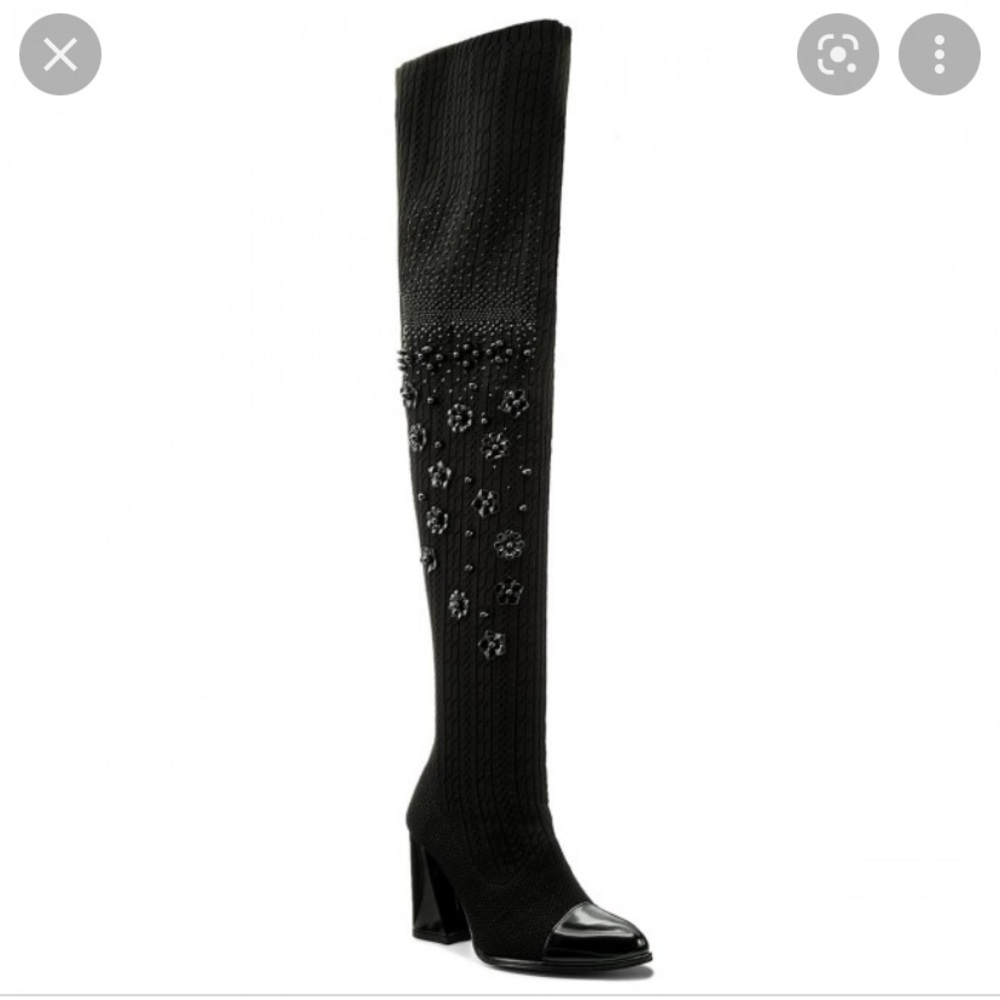 ❤️Stuart Weitzman Embellished Knit Over Knee Boots❤️
